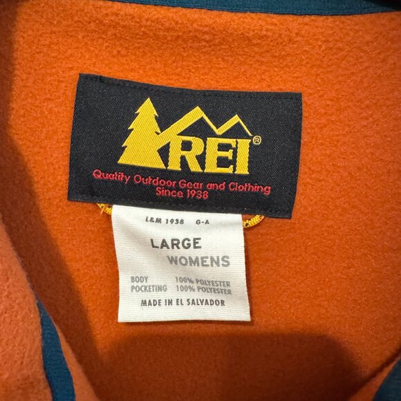 REI Trailsmith Orange Fleece Full Zip Women's Jacket, Excellent Condition, Sz L - Picture 7 of 11